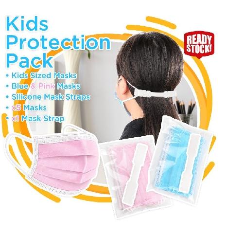 Kids Face Masks Pack - Covid - Pink Or Blue